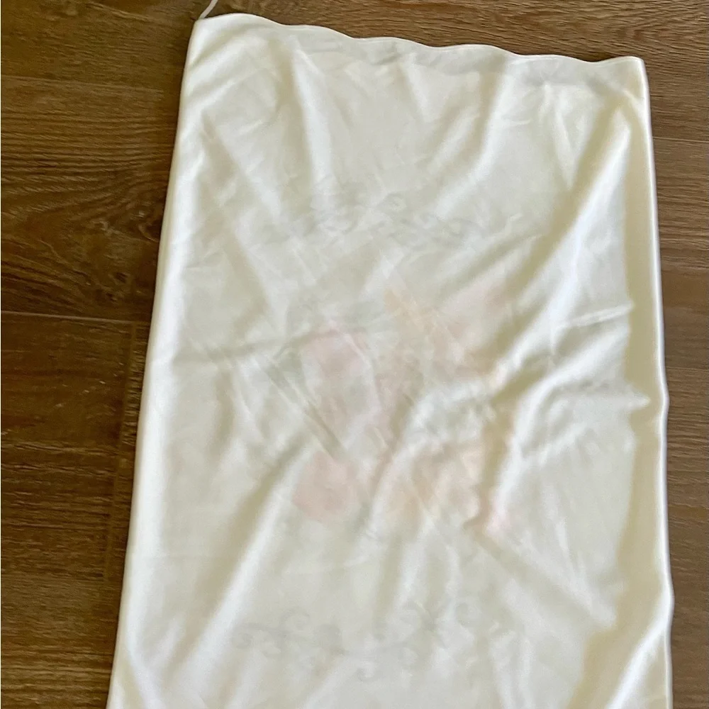 Embroidered White Pillowcase with Colorful Design 18/27 Inch